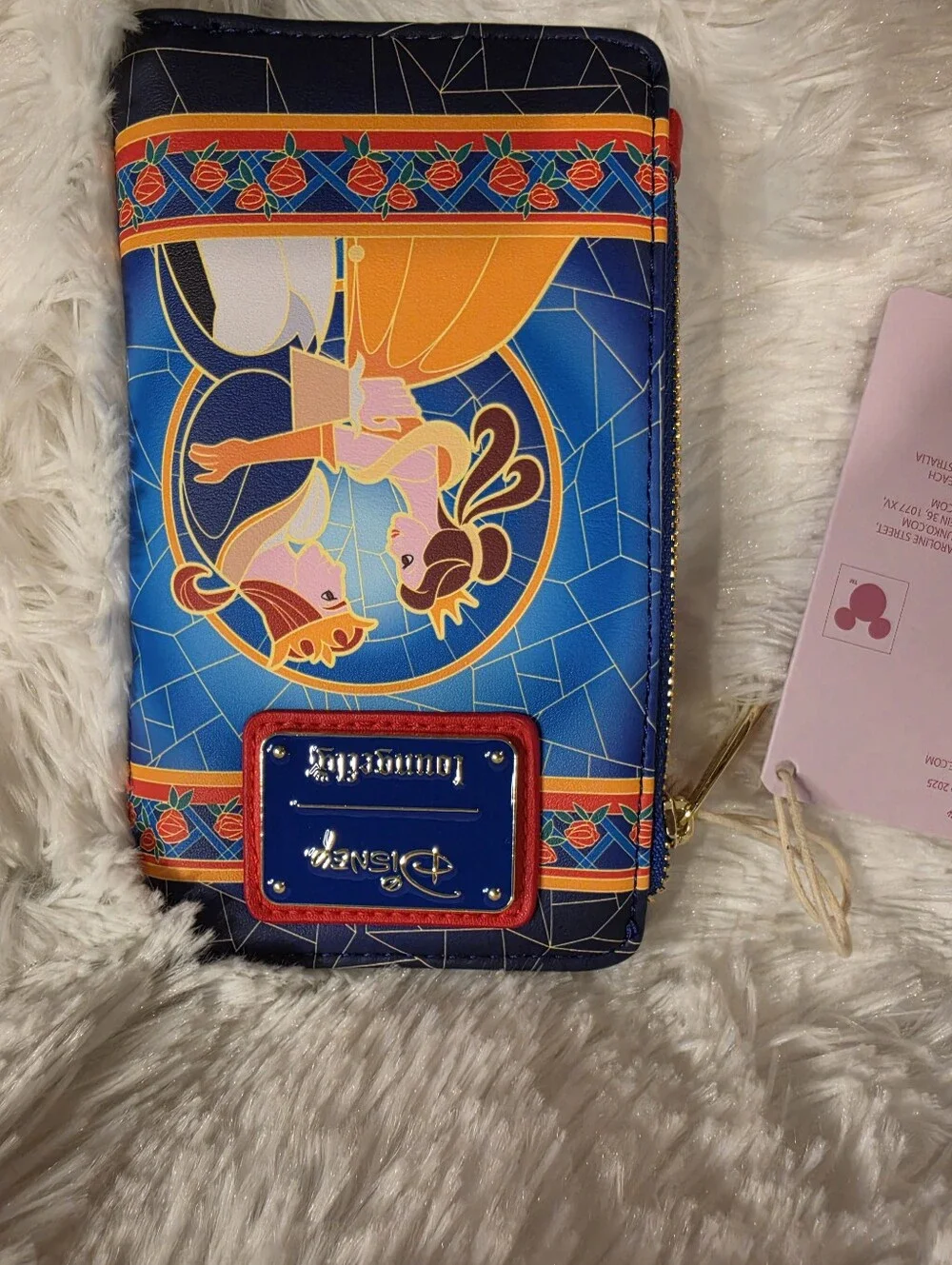 Loungefly Beauty and the Beast Stained Glass backpack & Wallet Set